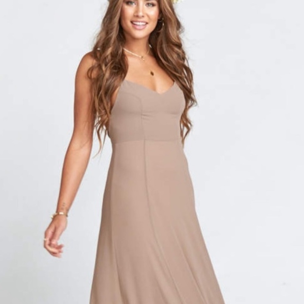 Show Me Your MuMu Tan A-Line Maxi Skirt Casual